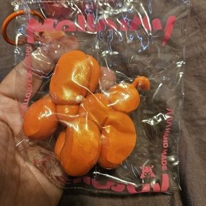 Orange Balloon Dog Keychain